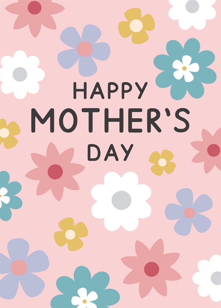 Happy Mother's Day Card - Pink Floral Design