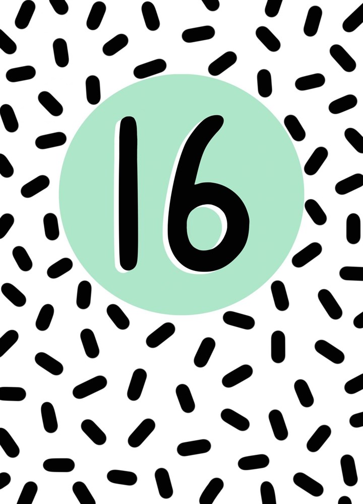 16 Birthday Confetti Card