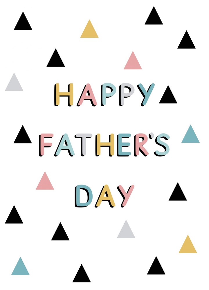 Happy Father's Day Triangles Card