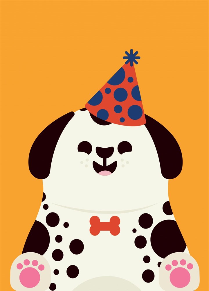 Cute Party Dog Dalmatian Card