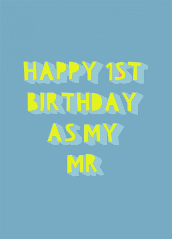 Happy 1st Birthday As My Mr Card