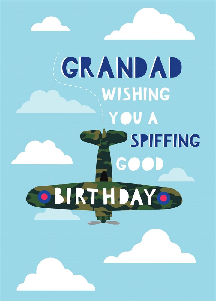 Grandad Wishing You A Spiffing Good Birthday Card
