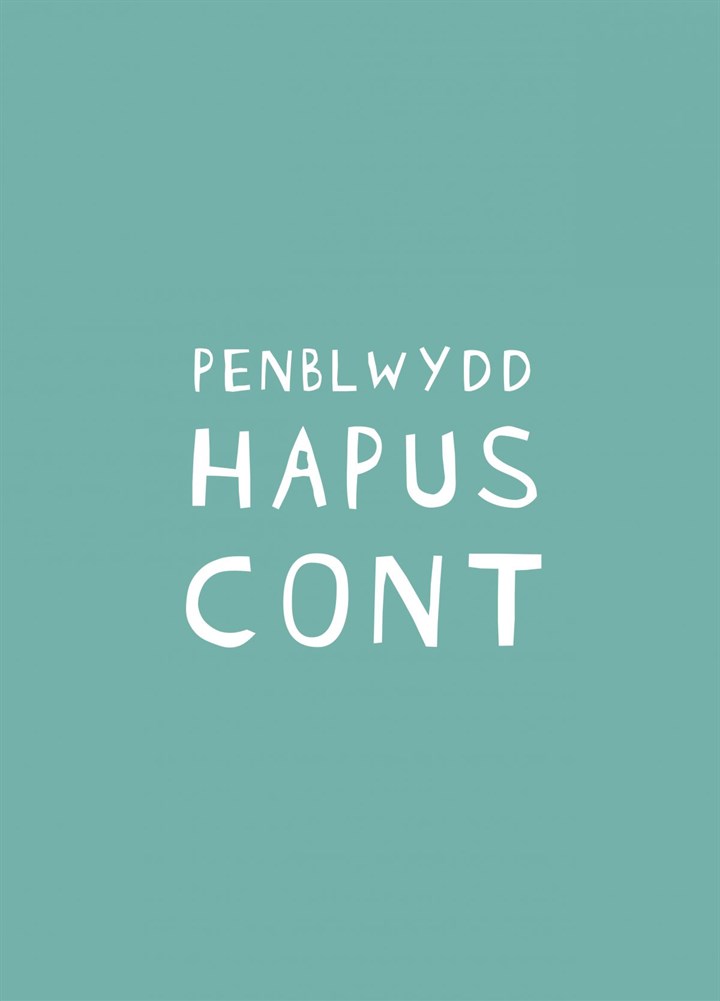 Penblwydd Hapus Cont Card
