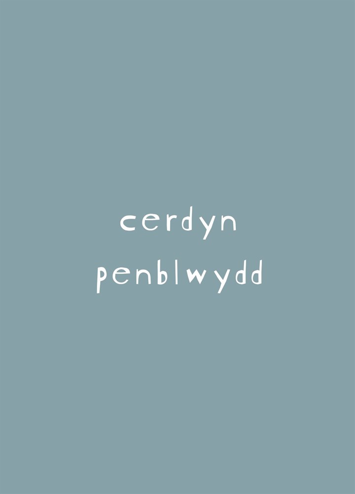 Cerdyn Penblwydd Card