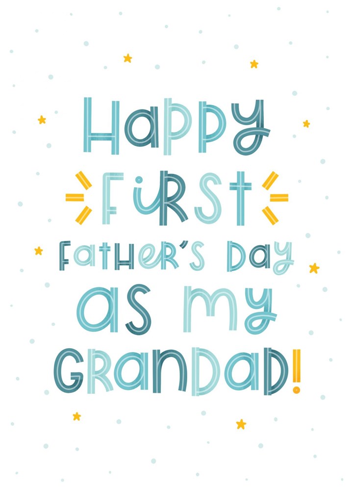 First Father's Day As My Grandad Card