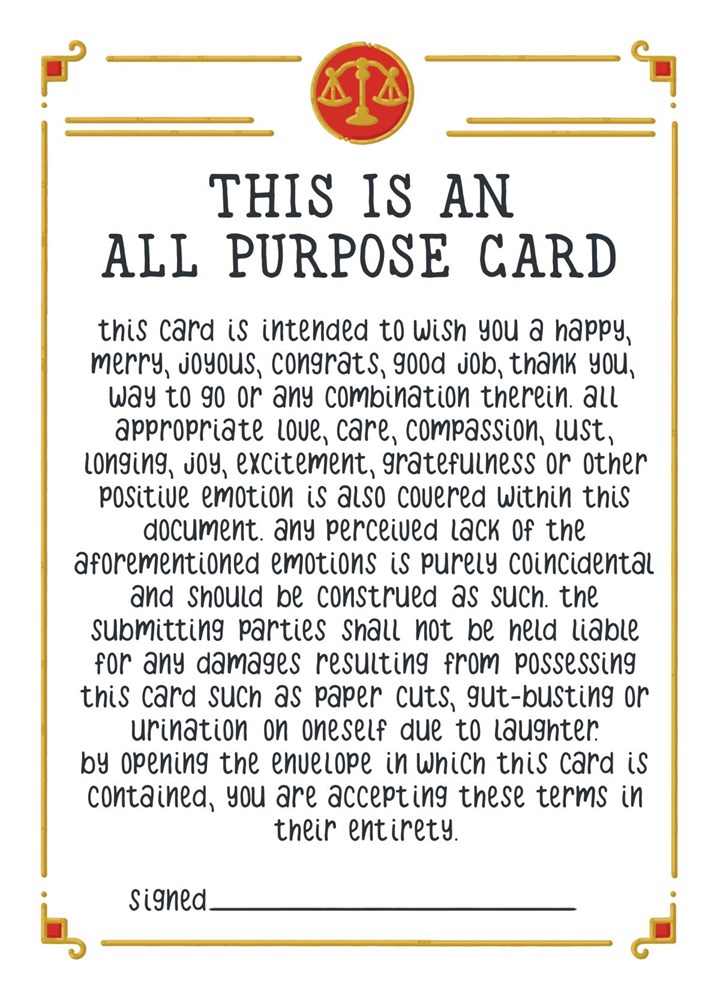 All-Purpose Card