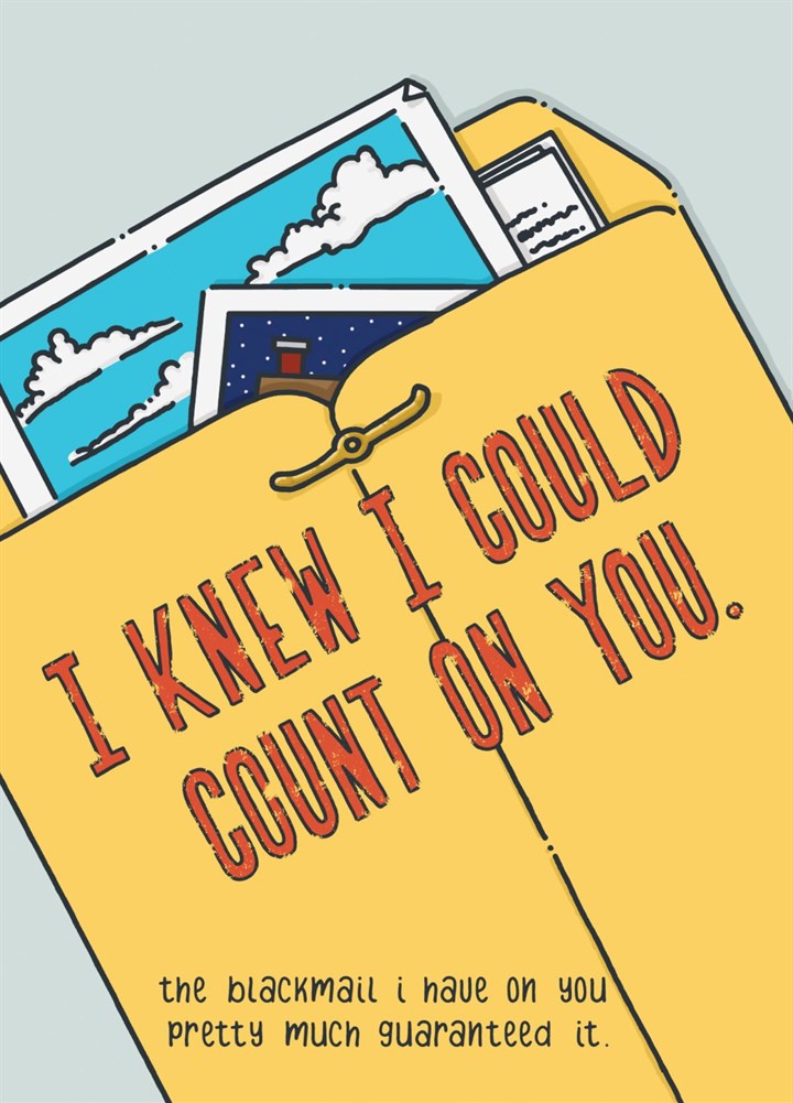 Count On You Thank You Card