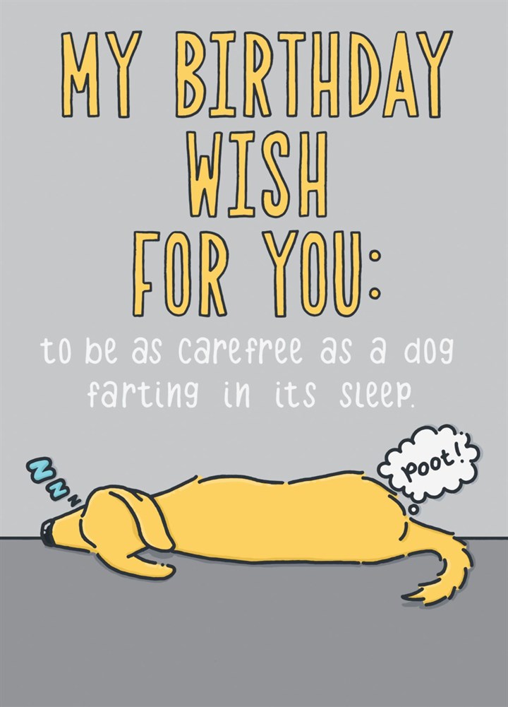 Dog Farts Birthday Card