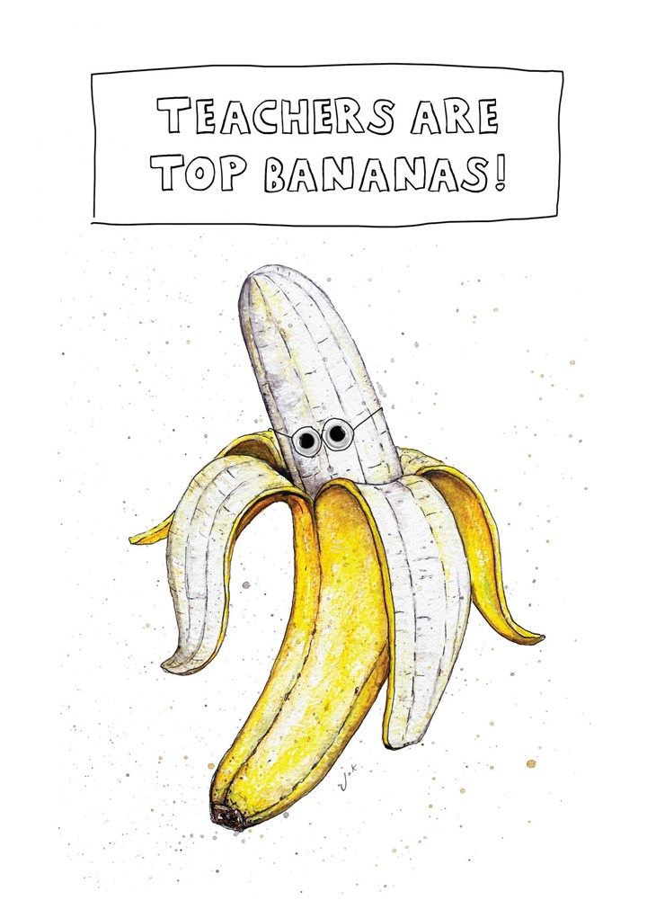 Thank You, Teachers Are Top Bananas Card