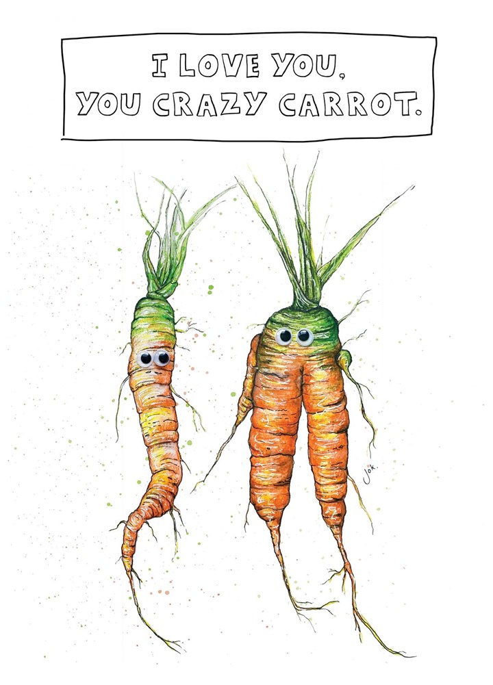 I Love You, You Crazy Carrot Card