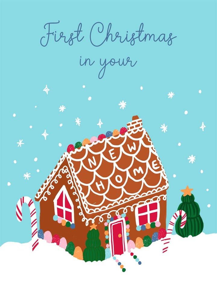 First Christmas In Your New Home Gingerbread Card