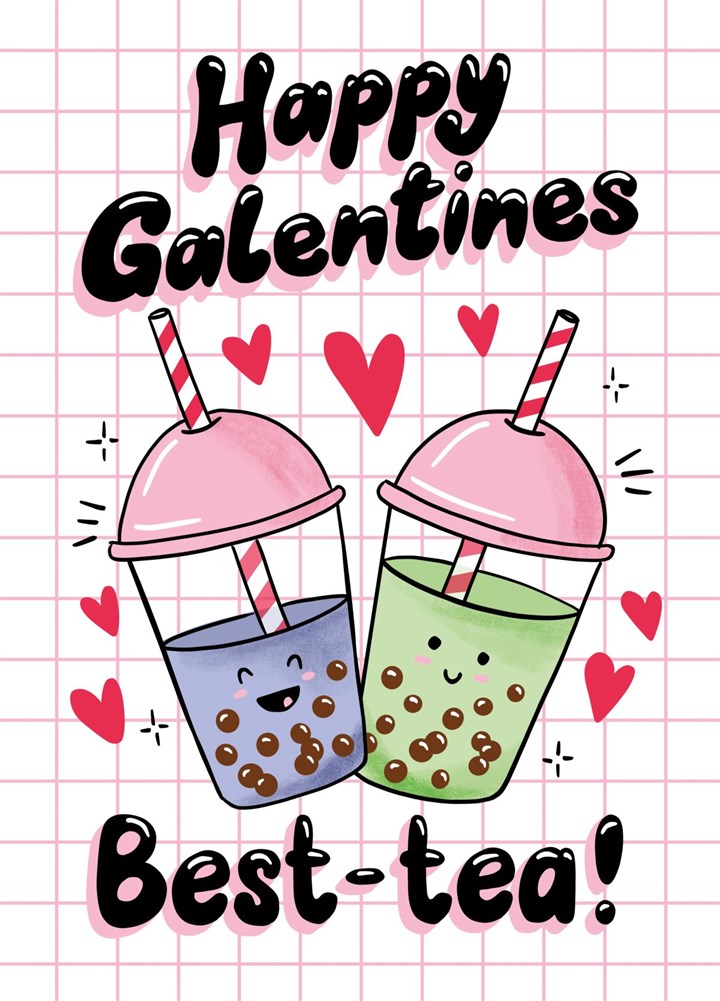 Happy Galentines Best Tea! Bestie Valentines Card