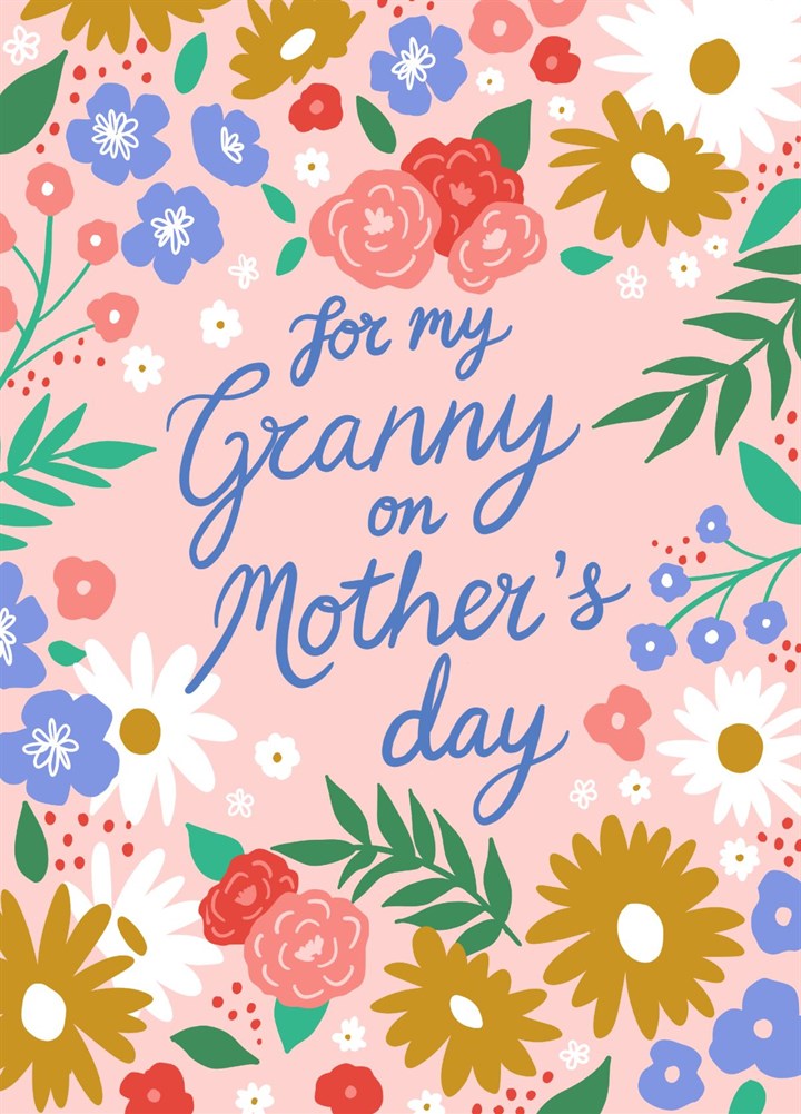 Flowers For Granny On Mother's Day Card