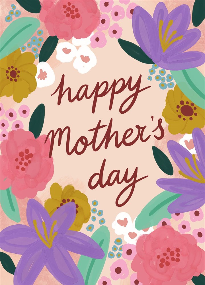 Pretty Spring Flowers Mother's Day Card