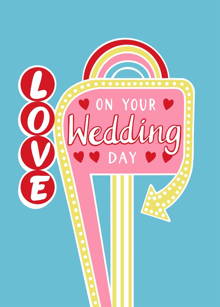 Love On Your Rainbow Wedding Day Card