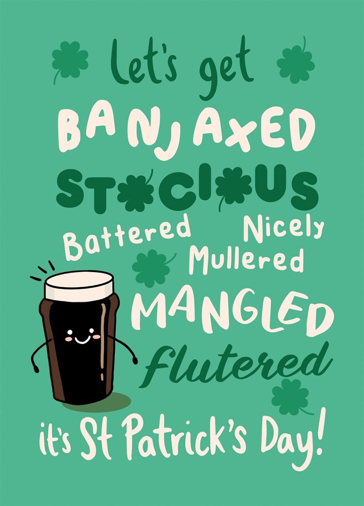 St Patrick's Day Drinks Card