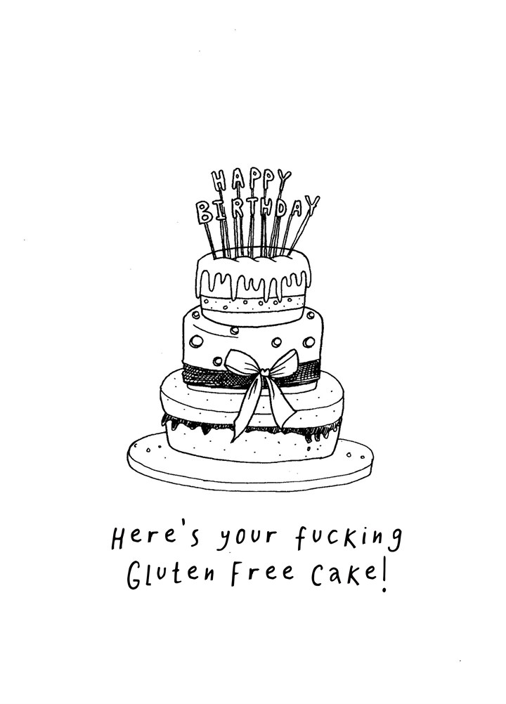 Fucking Gluten Free Cake Card