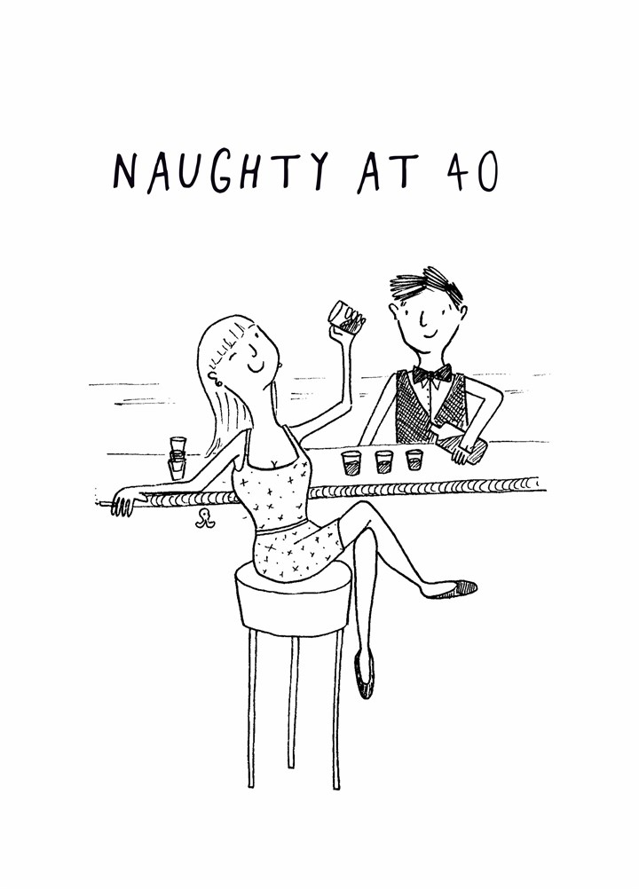 Naughty At Forty Card