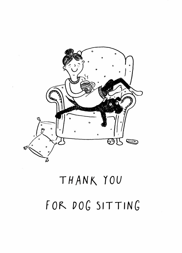 Thank You For Dog Sitting Card