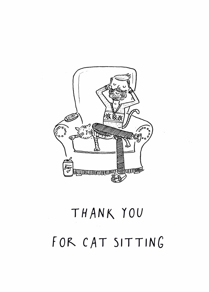Thank You For Cat Sitting Card