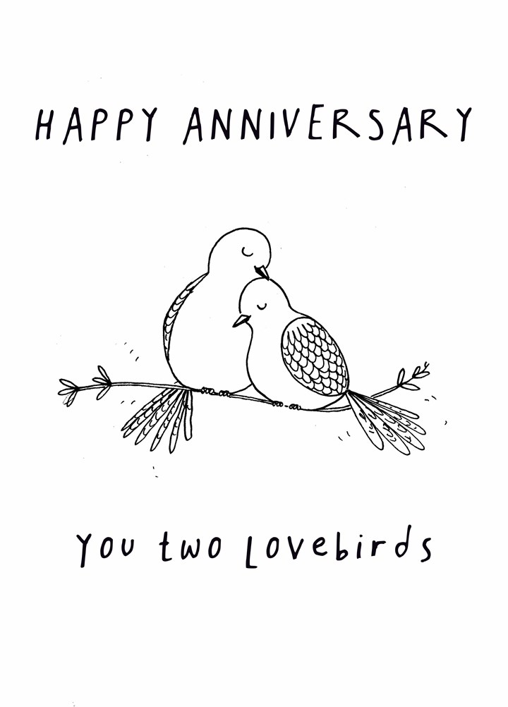 Two Lovebirds Card