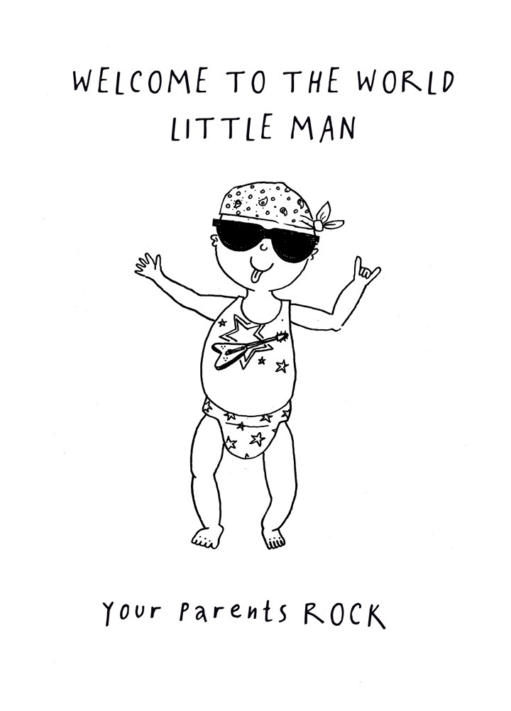 Welcome To The World Little Man Card