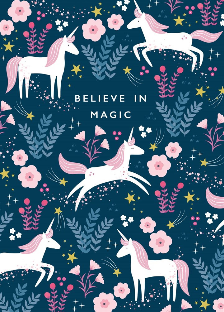 Believe In Magic Unicorns Card