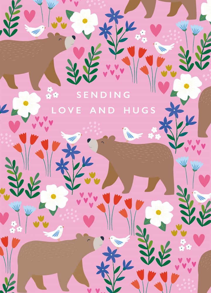 Love And Hugs Bear Card