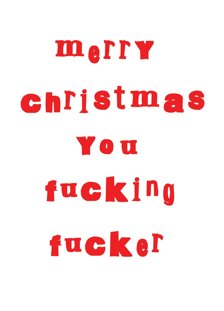Merry Christmas F Word Card
