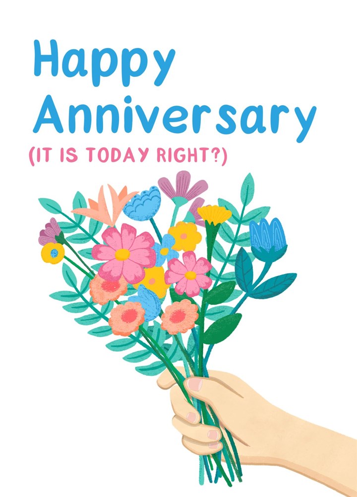Happy Anniversary - It Is Today Right? Card
