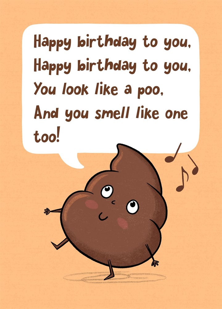You Look Like A Poo Card