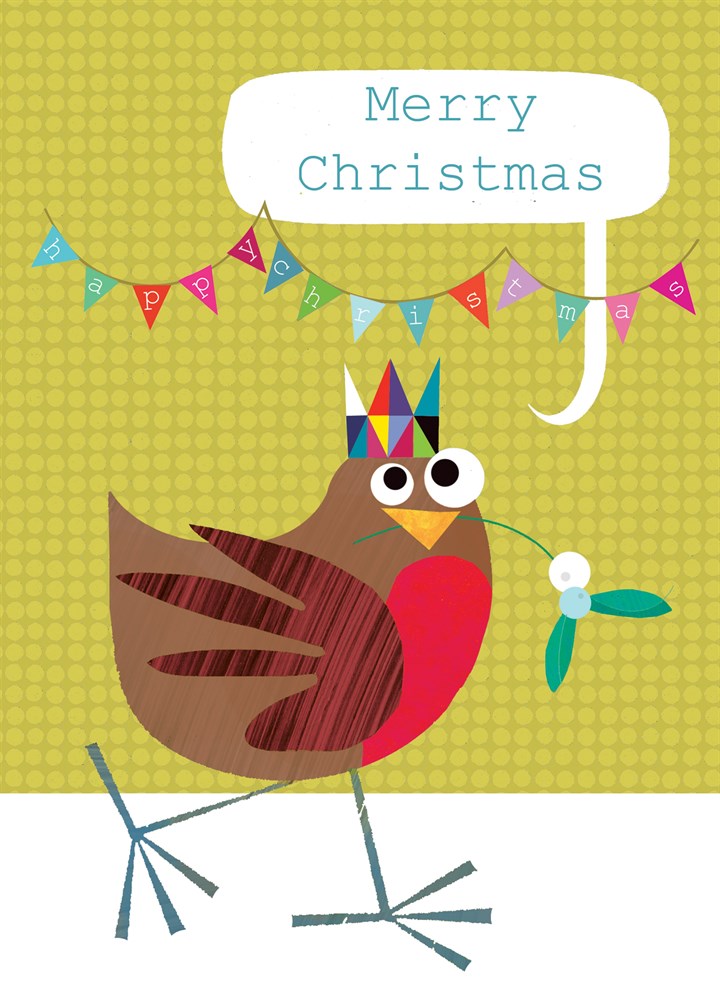 Christmas Robin Bird Card