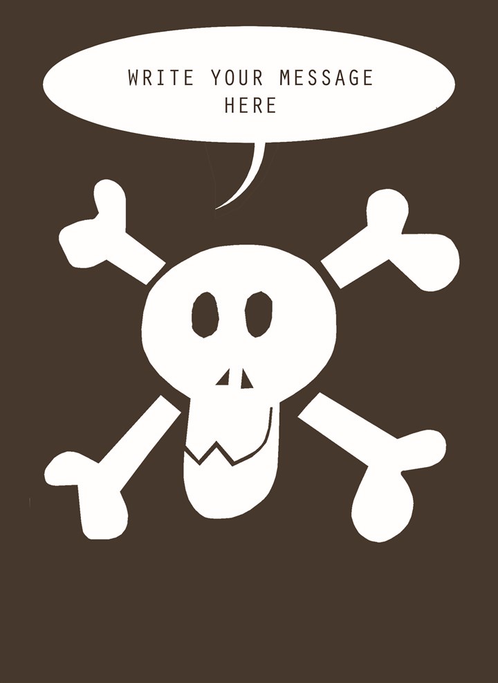 Skull And Bones Personalised Card