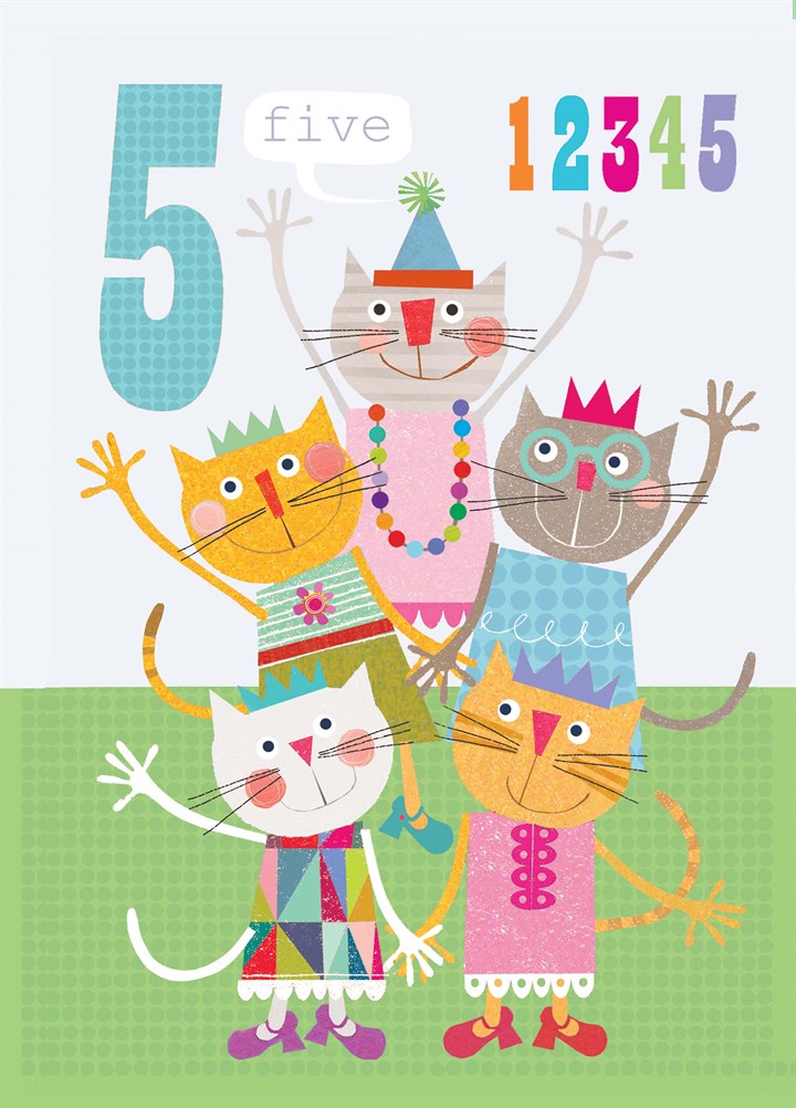 Five Cool Cats Card