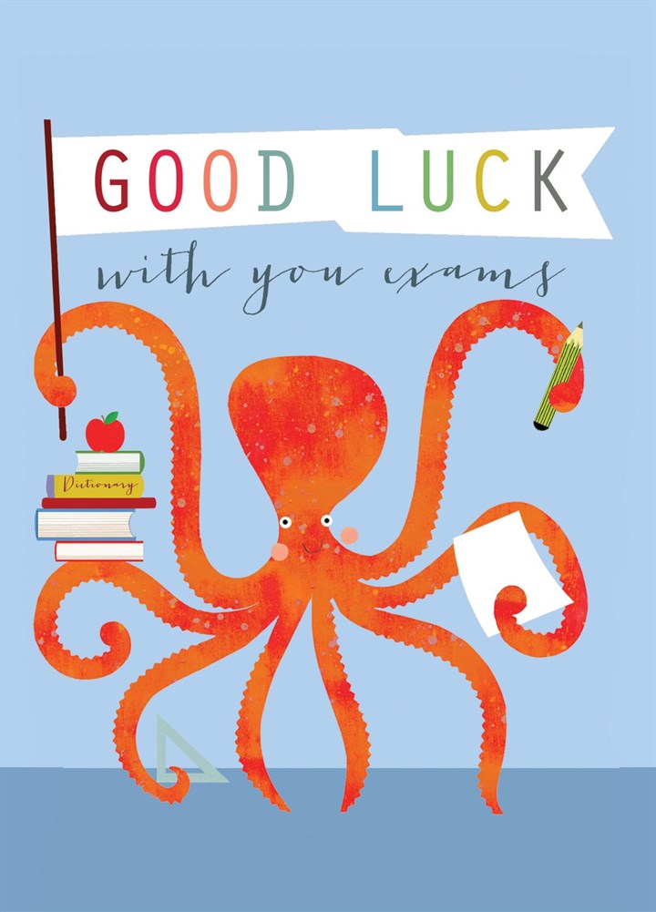 Octopus Good Luck Card