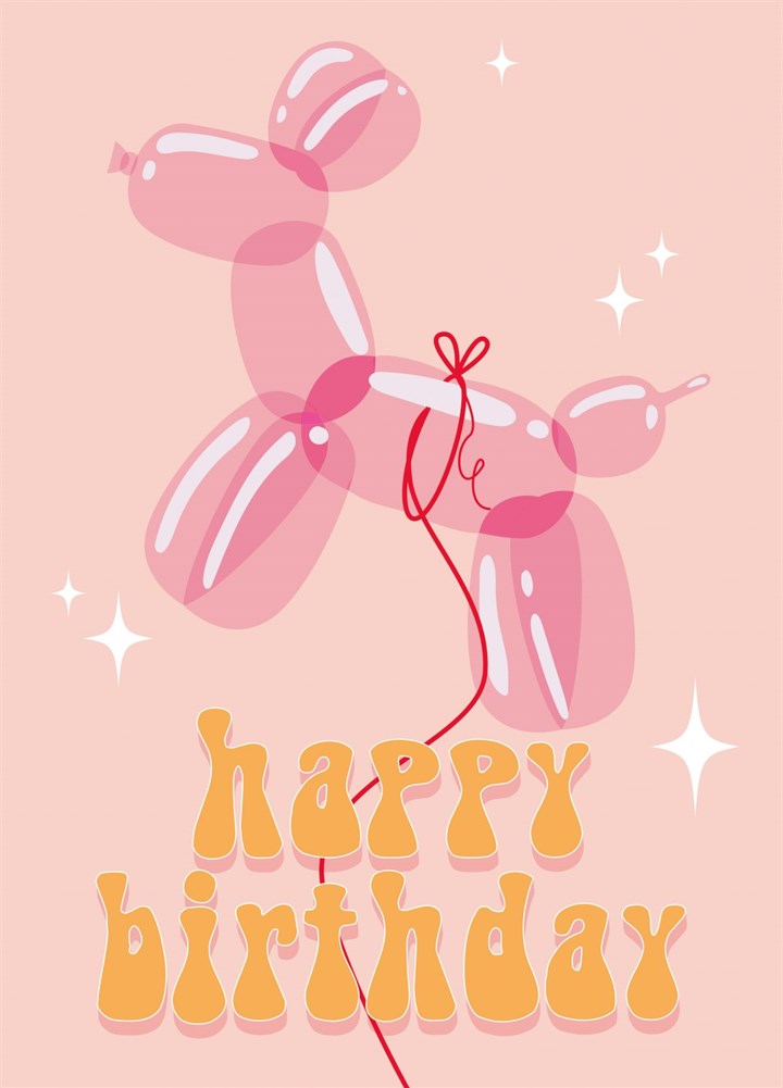Balloon Animal Birthday Card! Card