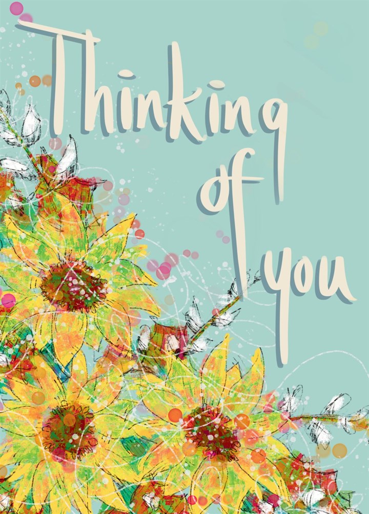 Thinking Of You Sunflowers Card