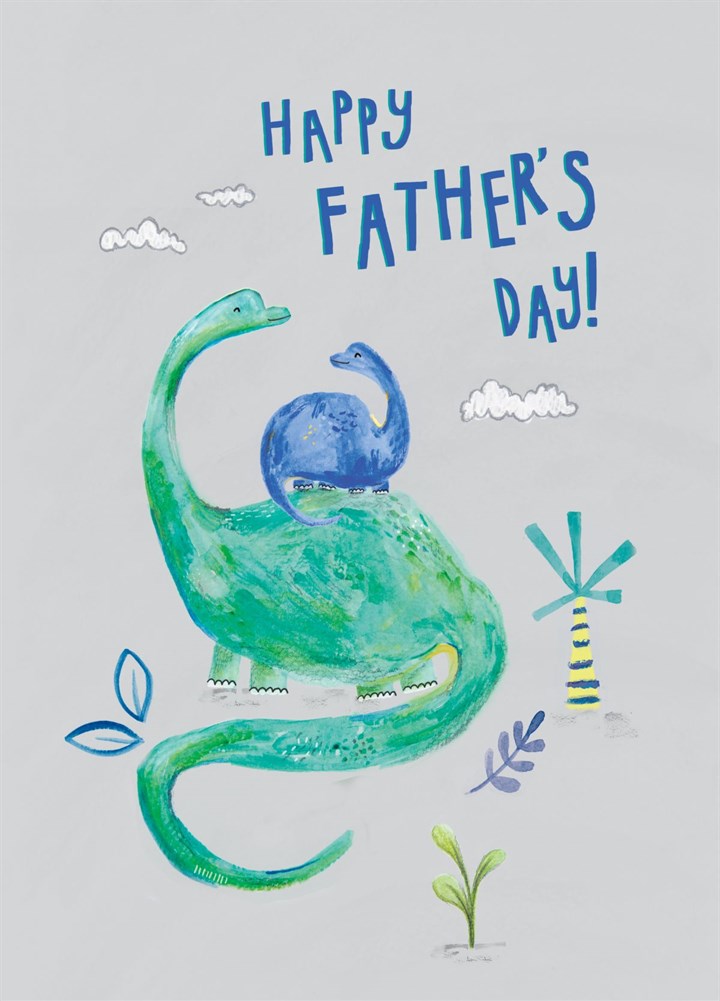 Happy Father's Day Dinosaurs Card
