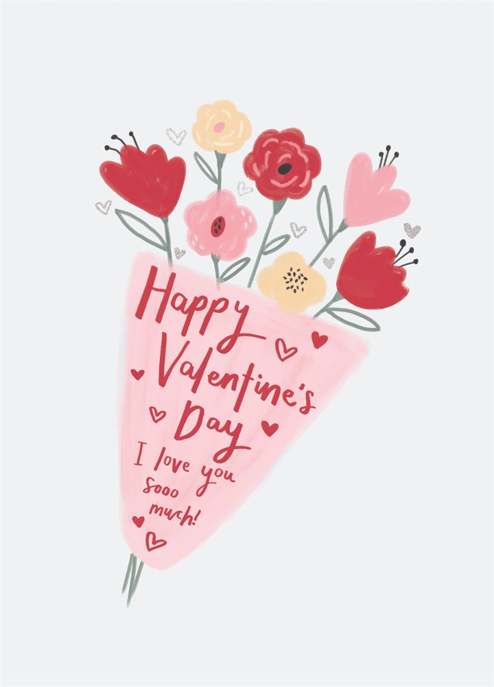 Cute Valentine's Day Card, I Love You Sooo Much!