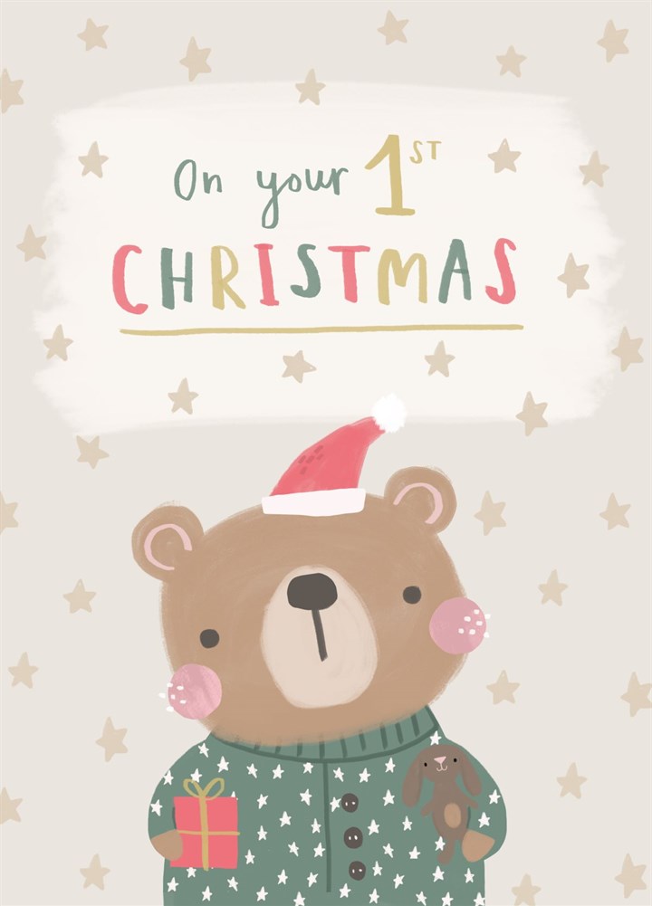 Cute First Christmas Card For Baby