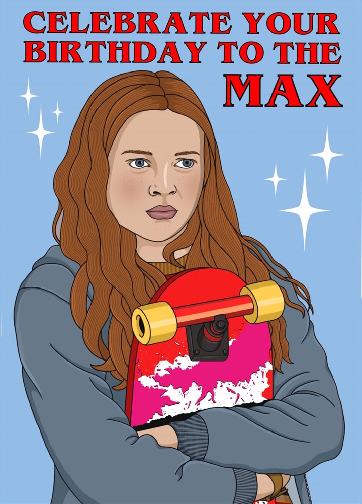 Max Stranger Things Birthday Card