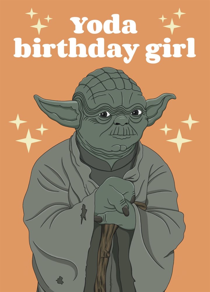 Yoda Birthday Girl Card