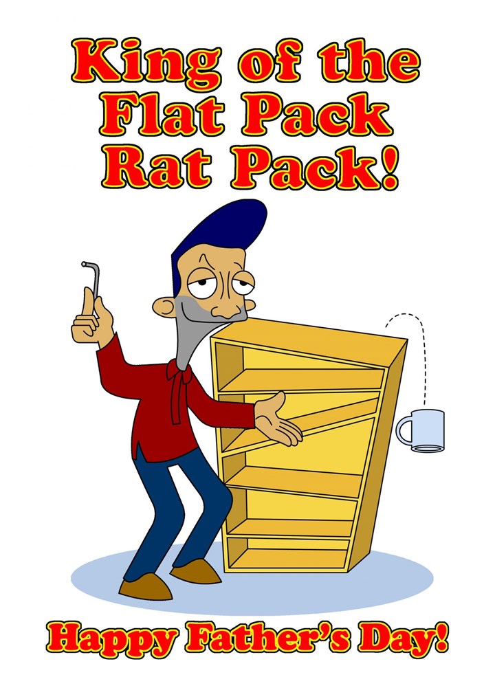 King Of The Flat Pack Rat Pack Card