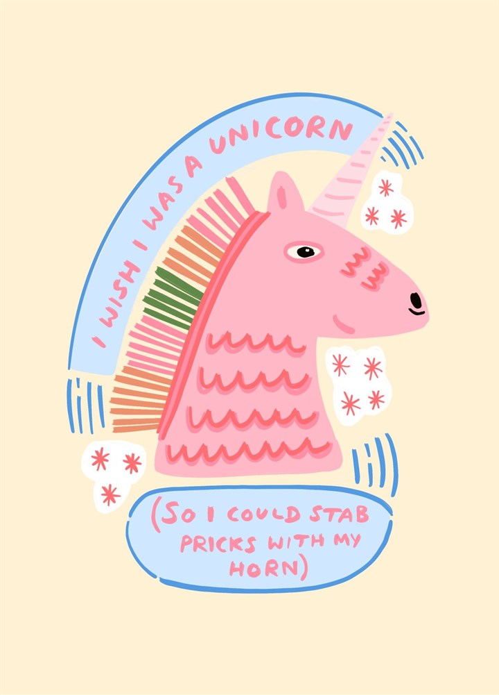 Wish I Was A Unicorn Card