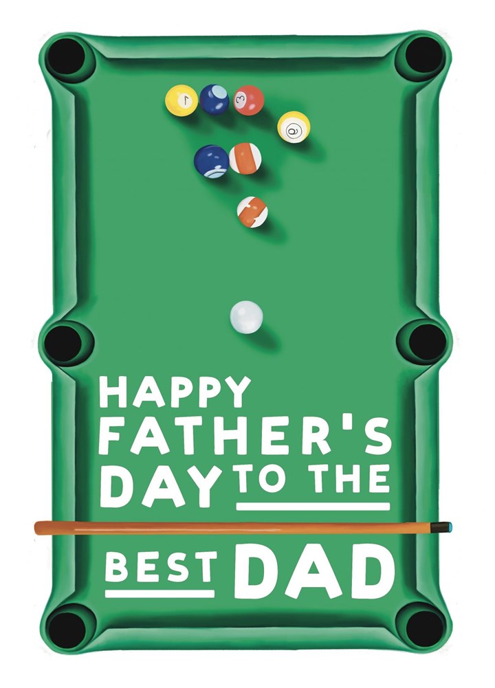 Pool Table Father's Day Card