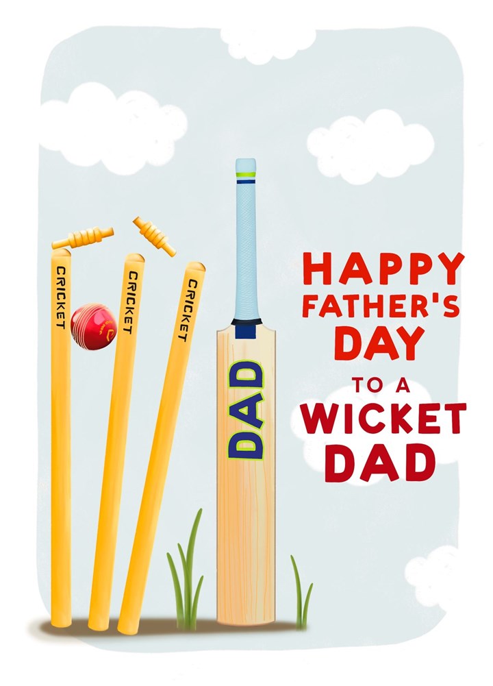 Father's Day Cricket Card