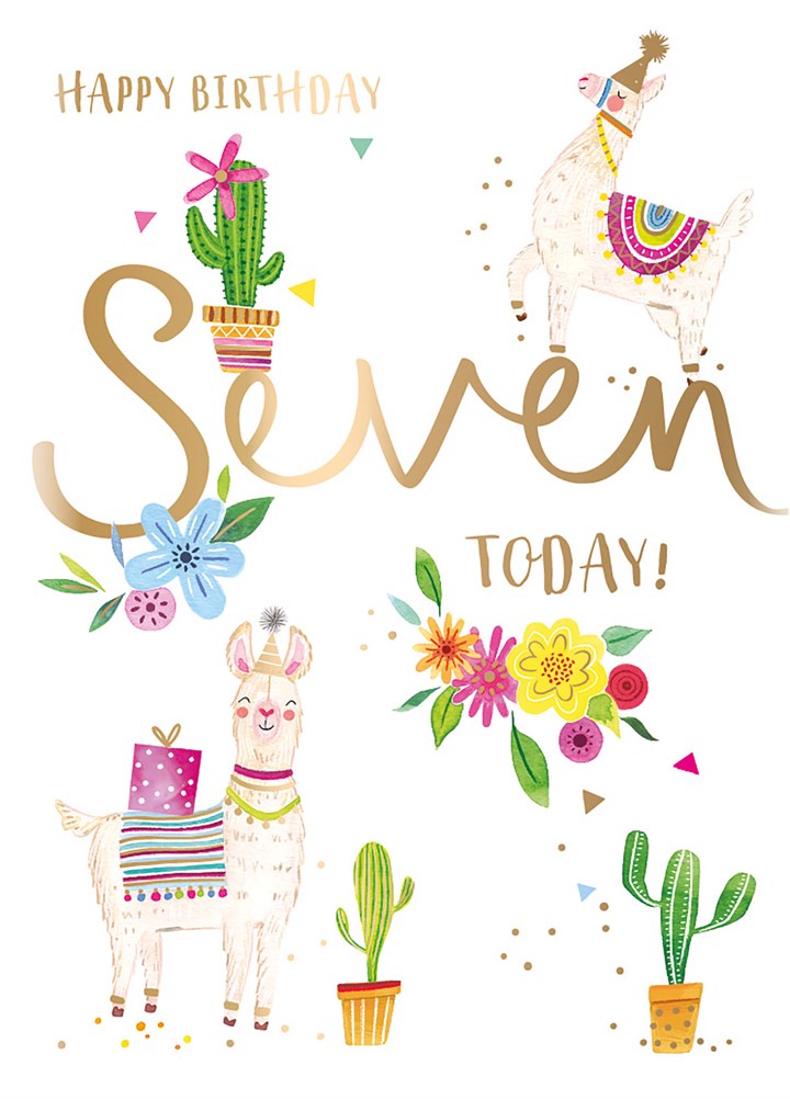 Happy Birthday Seven Today Card