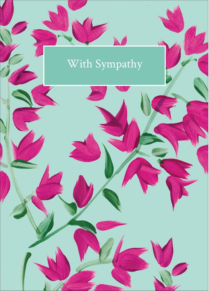 Purple Flowers Sympathy Card