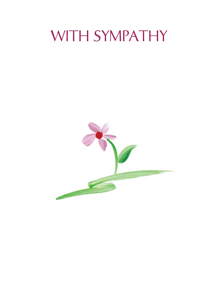 Pink Flower Sympathy Card