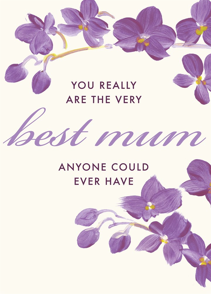 Best Mum Painted Orchids Card